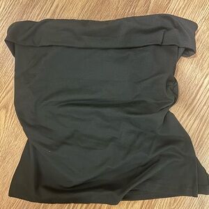 Black Tube Top With Foldover Top